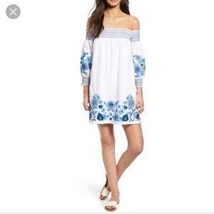 Parker shift dress off shoulder